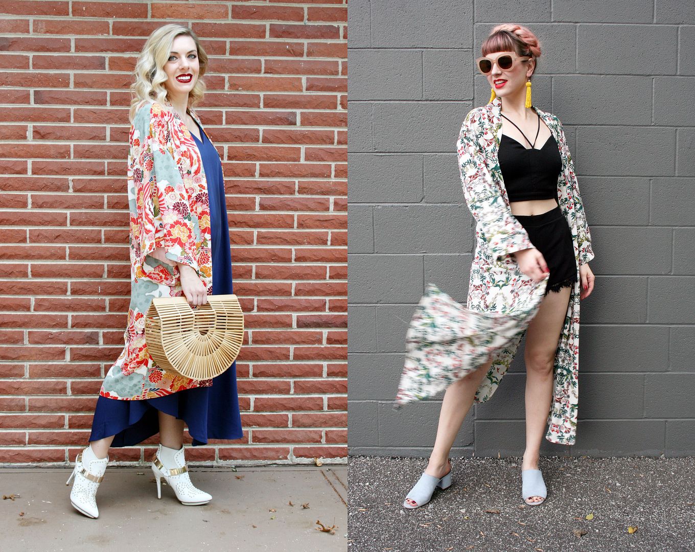 Wear it Two Ways White Floral Duster Mod Circus